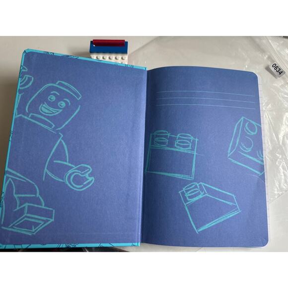 LEGO Hardcover Journal Stationery with Band Blue Building Bricks adaptable book - Picture 6 of 12